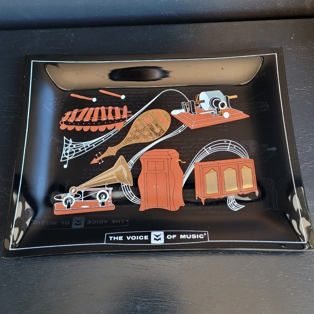 Vintage The Voice of Music Glass Plate - Story of Sound - Picture 2 of 4